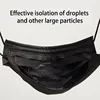 10-500Pcs Adults Mask Disposable individual Separate Package masque noir Anti-dust 3 Layer Ply Filter Black Mouth Face mask 3