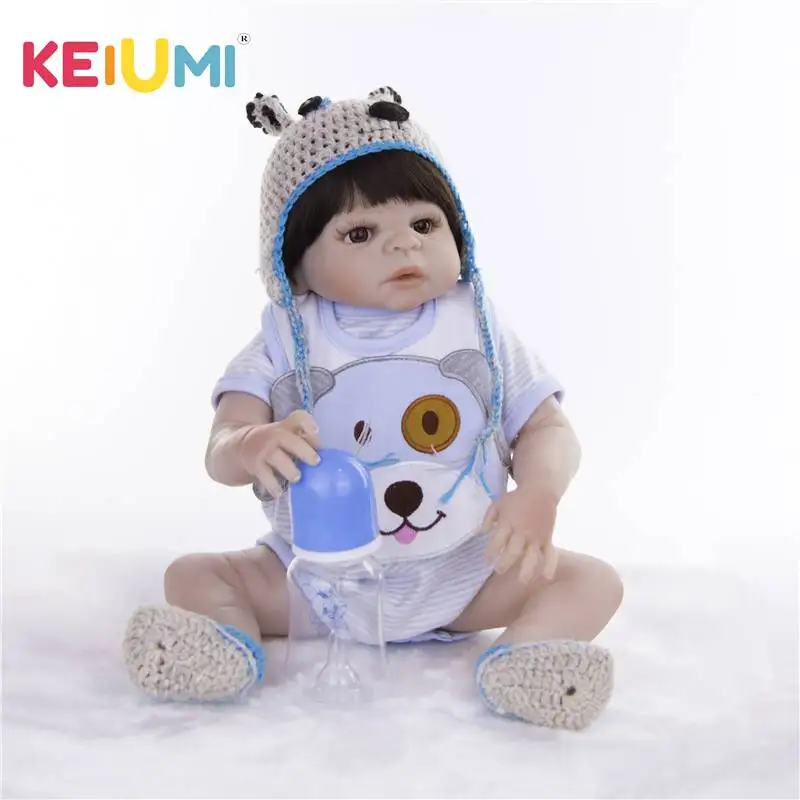 

KEIUMI Hot Sale All Silicone Baby Doll Toy Fashion Princess Vinyl Reborn Dolls For Toddler Birthday Gift Menino Brinquedos