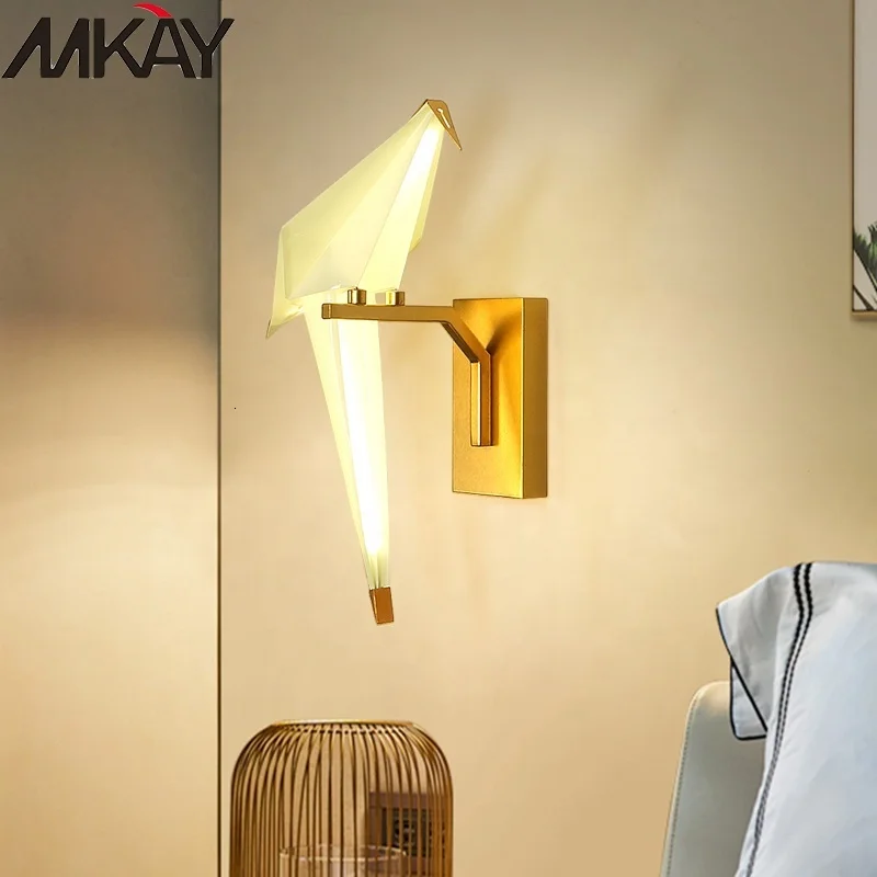 

2019 Hot Design Cheap Fancy Bird Shape Led Light Decor Wall Lamp deco mariage