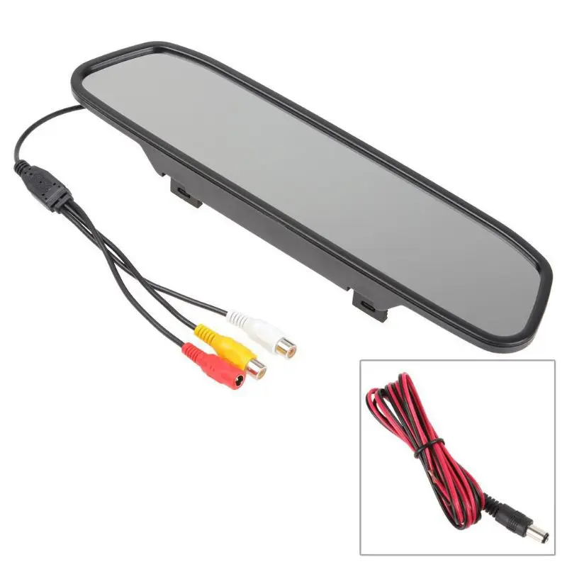 4," Автомобильный TFT ЖК-монитор зеркало+ HD lcd Реверсивный двухсторонний вход реверсивное изображение заднего вида комплект камеры заднего вида A6HE