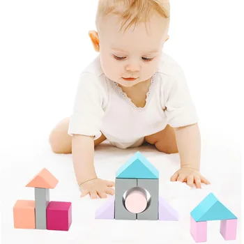 

32/80 pcs macaron children's building block toy baby large particle wood assembled early education wooden boy girl 2-6 years old