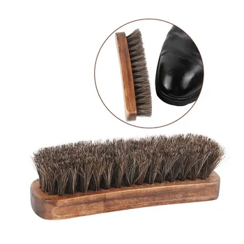 

Soft Hair Bristles Shoes Polish Brush Wood Handle Leahter Shoes Boots Furniture Polishing Cleaning Brush