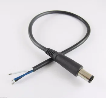 

1pcs Black DC Cord Tip 7.4mm x 5.0mm Plug Connector Cable Cord For DELL HP Laptop Tablet PC Replacement 30cm/1feet