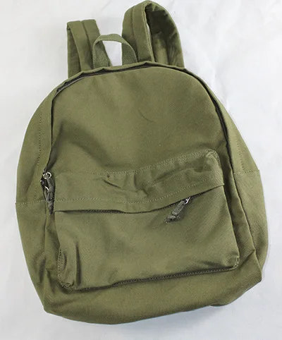 green new Корейский вариант рюкзак Простая Ткань Дорожная сумка для женщин модный универсальный рюкзак однотонный Студенческая школьная сумка на молнии - Цвет: green new
