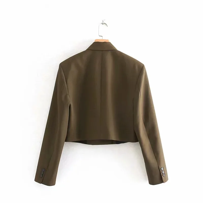 

2019 New Products INS Europe And America WOMEN'S Dress Double Breasted Short Casual Suit Jacket