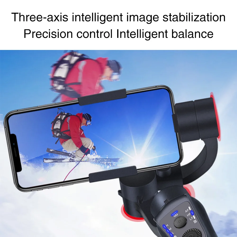 Фотография селфи ручной Gimbal 3 оси Bluetooth для смартфона Универсальный эргономичный анти встряхивание зарядка через usb регулируемый угол
