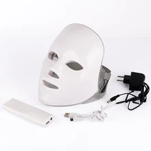 Masque facial anti-rides électrique et à LED, 7 couleurs, pour rajeunissement de la peau, anti-acné, outil d'institut de beauté à la maison, thérapie par photons