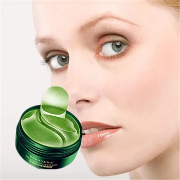 

Natural Green Tea Essence Remove Eye Bags Wrinkles Eye Masks Moisturizing Anti Aging Seaweed Tighten Eye Pouch Patches 60Pcs