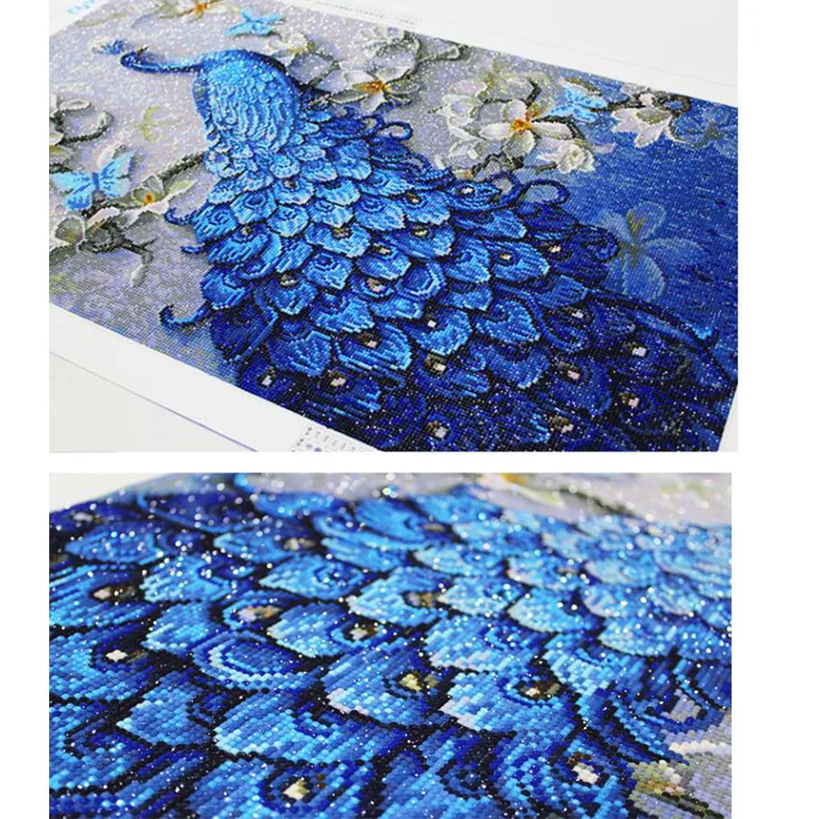 5D Special Shaped Diamond Painting Kit Peacock Animal Mosaic Dotz Embroidery Art 