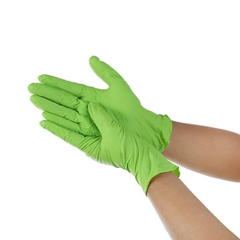 

100Pcs Disposable Anti-skid Wear-resistant Rubber Gloves Thicken Waterproof Household Cleaning Products 3 Colors