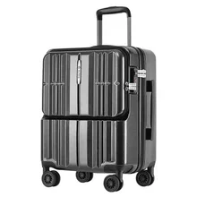 Firstmeet Чехол для багажа на колесиках 20 дюймов, чехол для костюма с паролем, чехол из чистого поликарбоната, бизнес-чехол, передняя крышка для багажа на колесиках