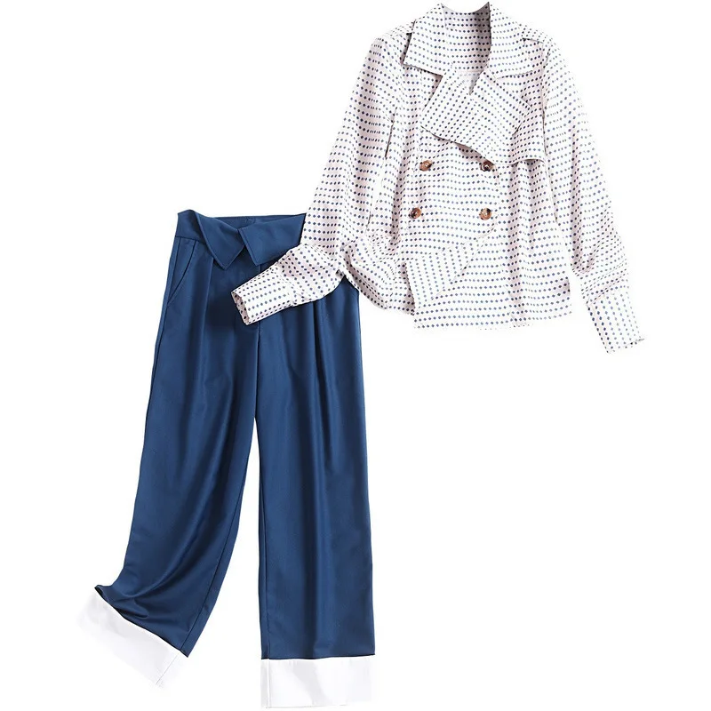 Дизайнерский Женский комплект из 2 предметов весна-лето 2020 шифоновая блузка в