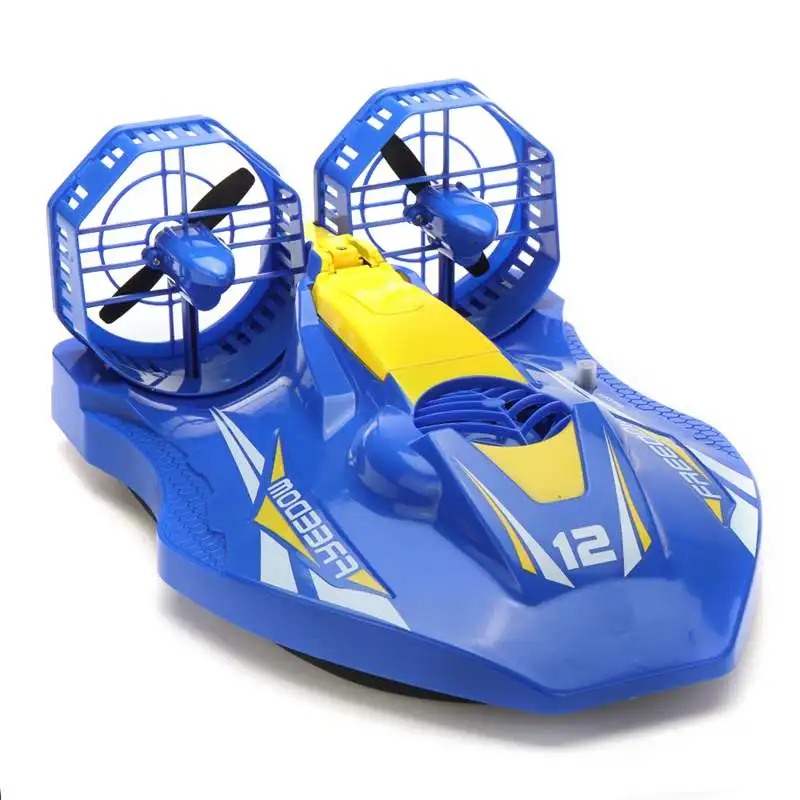 TKKJ RC Boat A1 2.4G 4CH RC Control Twin-propeller Hovercraft EP Amphibious High Quality Boat with Double Motors RTR Model Toy TKKJ RC Boat A1 2.4G 4CH RC Control Twin-propeller Hovercraft EP Amphibious High Quality Boat with Double Motors RTR Model Toy
