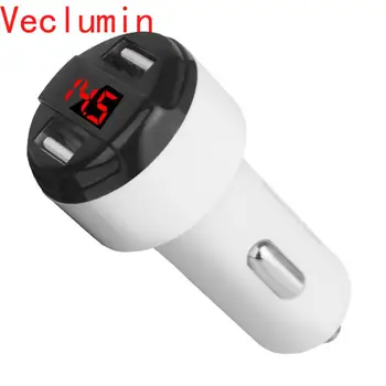 

Dual USB Fast Charging charger car Digital Voltage Detection Car telephone Charger Power Adapter