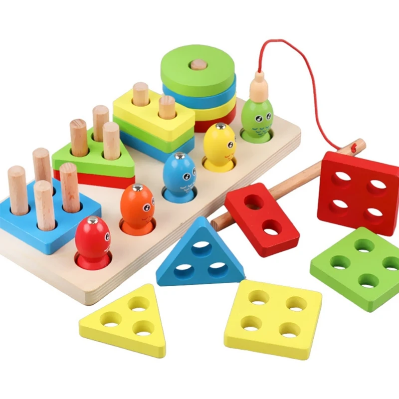 Puzzle Sorting Toy for Toddler Baby Kids Fishing Game Educational Game High-quality Beech Wood Made in China, for Kids D5QA 3 Puzzle Sorting Toy for Toddler Baby Kids Fishing Game Educational Game High-quality Beech Wood Made in China, for Kids D5QA 3