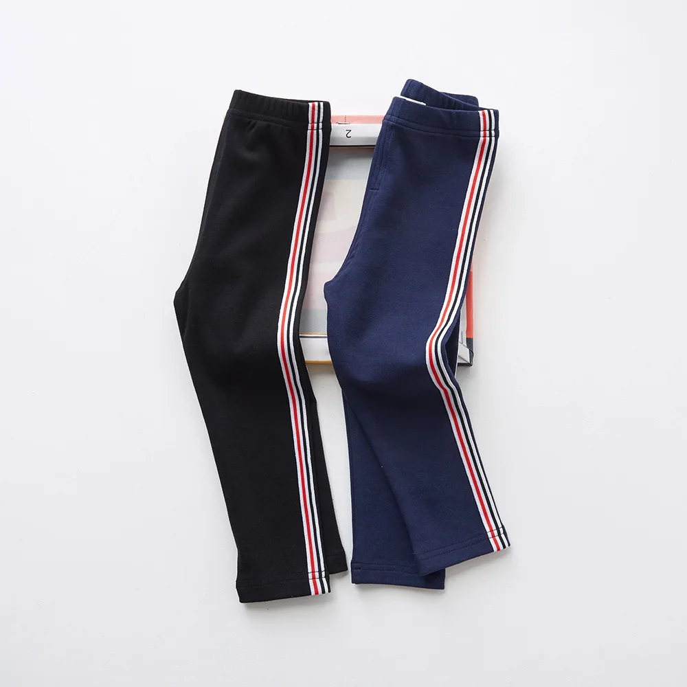 Г. Осенние леггинсы для девочек; хлопковые однотонные узкие брюки в полоску для девочек; новые модные спортивные Леггинсы; брюки для девочек; одежда