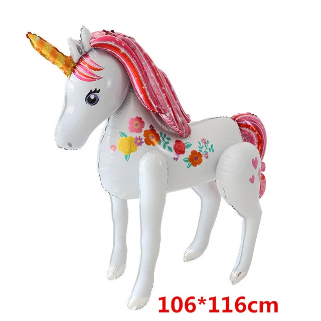 Unicorn 1 шт. 3D человек-паук Железный Бэтмен Airwalker фольга гелиевые шары Мстители герой День Рождения Декор поставки детские подарки игрушки - Цвет: Unicorn