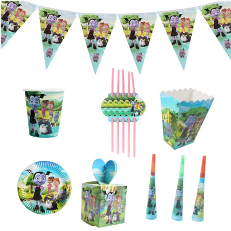 Halloween Vampire Girl Birthday Party Cupcake Toppers Party Supplies Cake Decorating Kids Birthday Party Wedding Cake Flag Party Diy Decorations Aliexpress