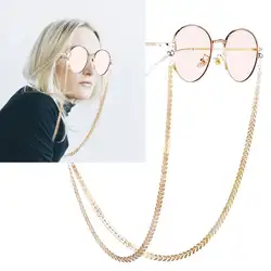 Модные очки цепочка для очков модные очки ожерелье Ins Мода лист цепочка для очков для чтения шнурок для очков для девочек