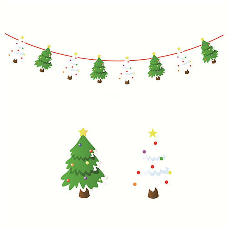 3 м стиль бумага для украшения на Рождество Подвесные гирлянды баннер ручной работы художественные бумажные поделки гостиная дома Рождественские вечерние DIY поставка