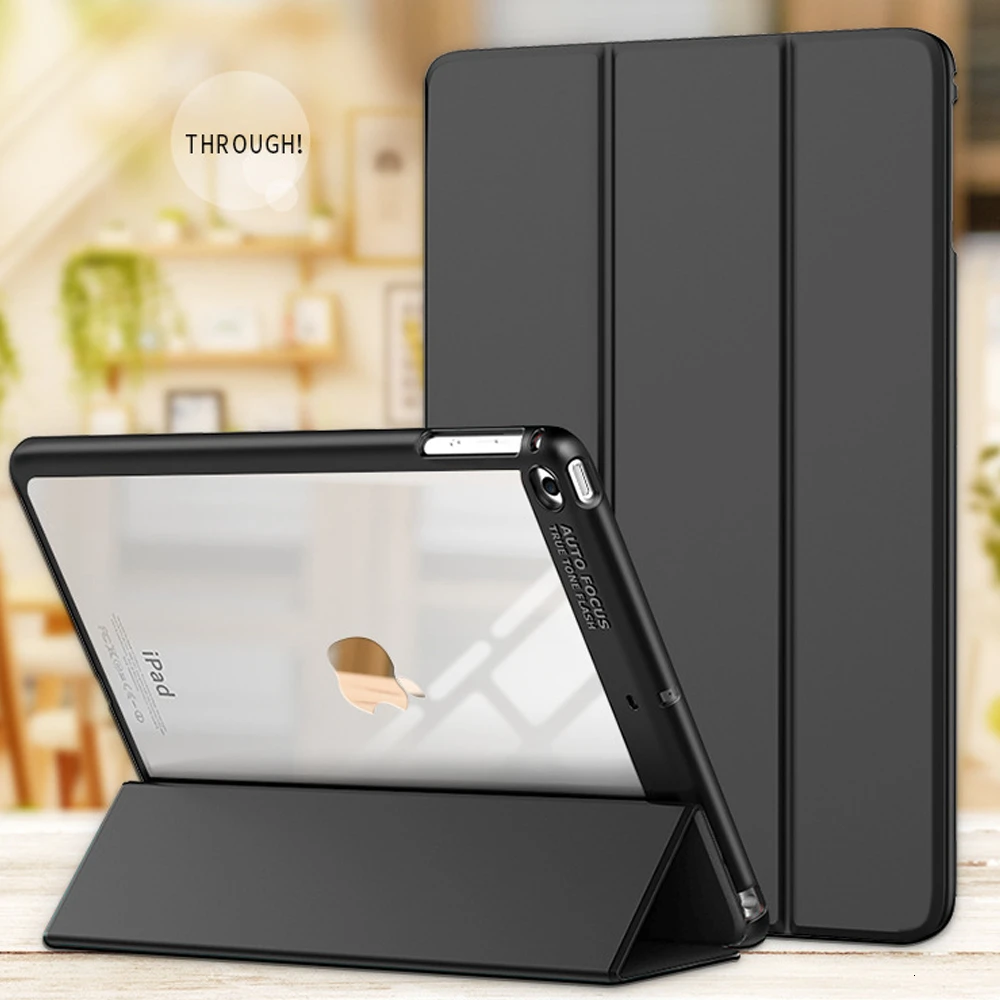 

Case For iPad Air 2 Air 1 2018 2017 9.7 Case PU Leather Silicone Soft Back Trifold Stand Sleep Smart Cover For IPad Air 2 Case
