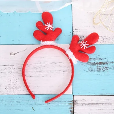 Red staghorn hoop Рождественская повязка на голову - Цвет: Red staghorn hoop