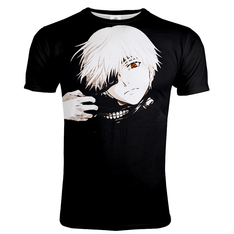 2020 модная футболка с аниме Токийский Гуль мужская повседневная Уличная одежда 3D