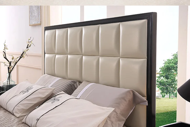 Europe and America Genuine leather bed frame Soft Beds Home Bedroom Furniture cama muebles de dormitorio / camas quarto 1.8*2 m