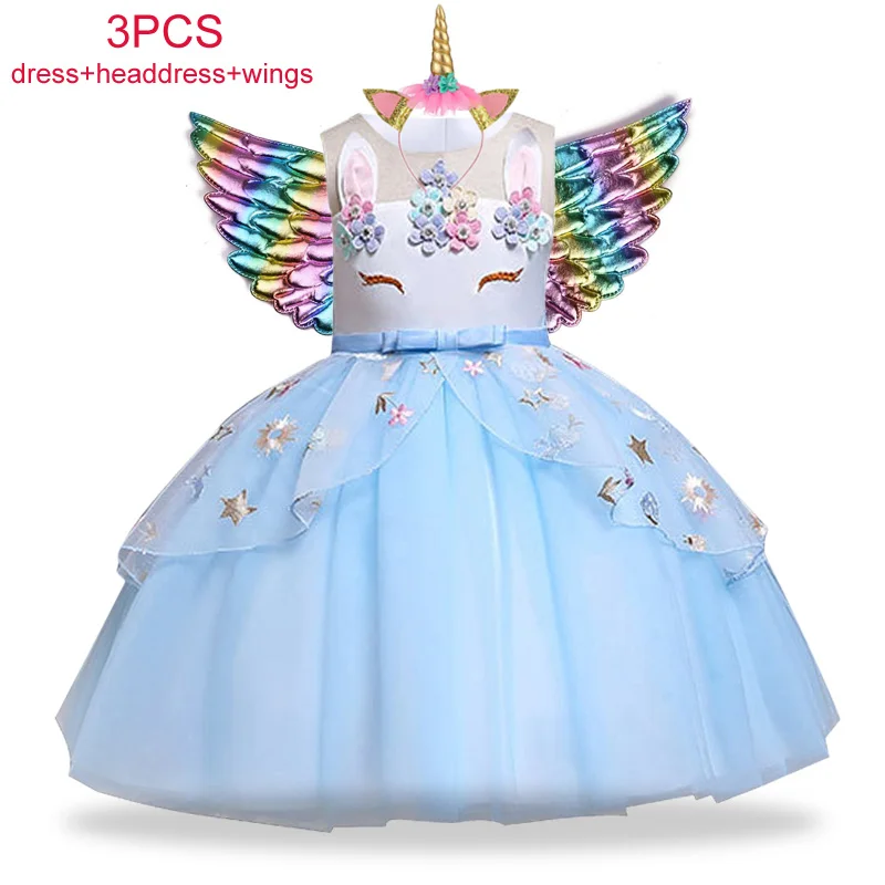 2019-Capretti-di-Estate-Dei-Vestiti-Per-Le-Ragazze-Vestito-Unicorno-di-Carnevale-Festa-di-Compleanno (2)