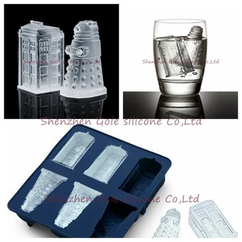 

Free Shipping 100pcs/lot Doctor who Ice Cube Doctor who Tardis Ice Cube Companion Ice Cube Silicone Tray - in stock