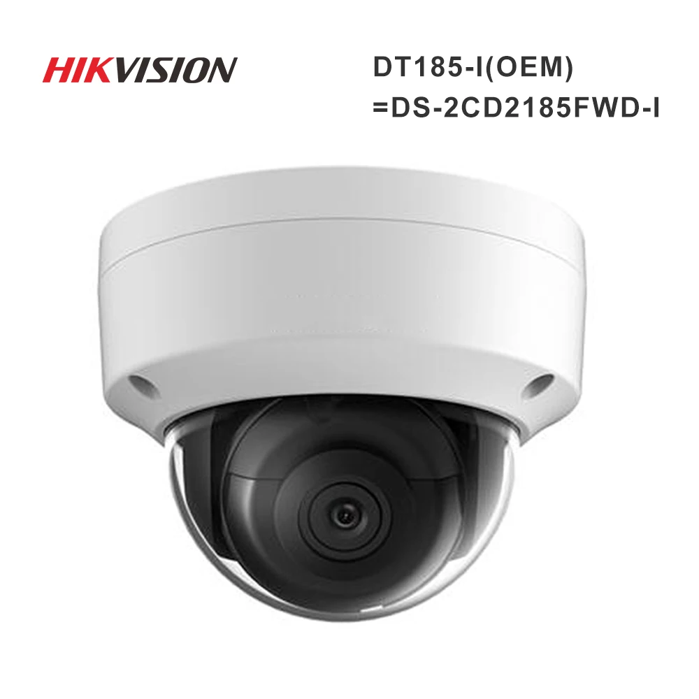Hikvision OEM IP камера DT185 I(OEM DS 2CD2185FWD I) 8MP купольная сетевая POE ip H.265 CCTV SD слот для