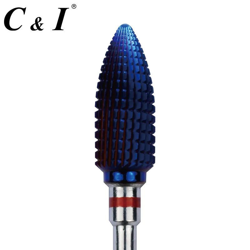 Сверло для ногтей с фиолетовым покрытием Texas Tornado для электрической маникюрной машины, размер Fine-F