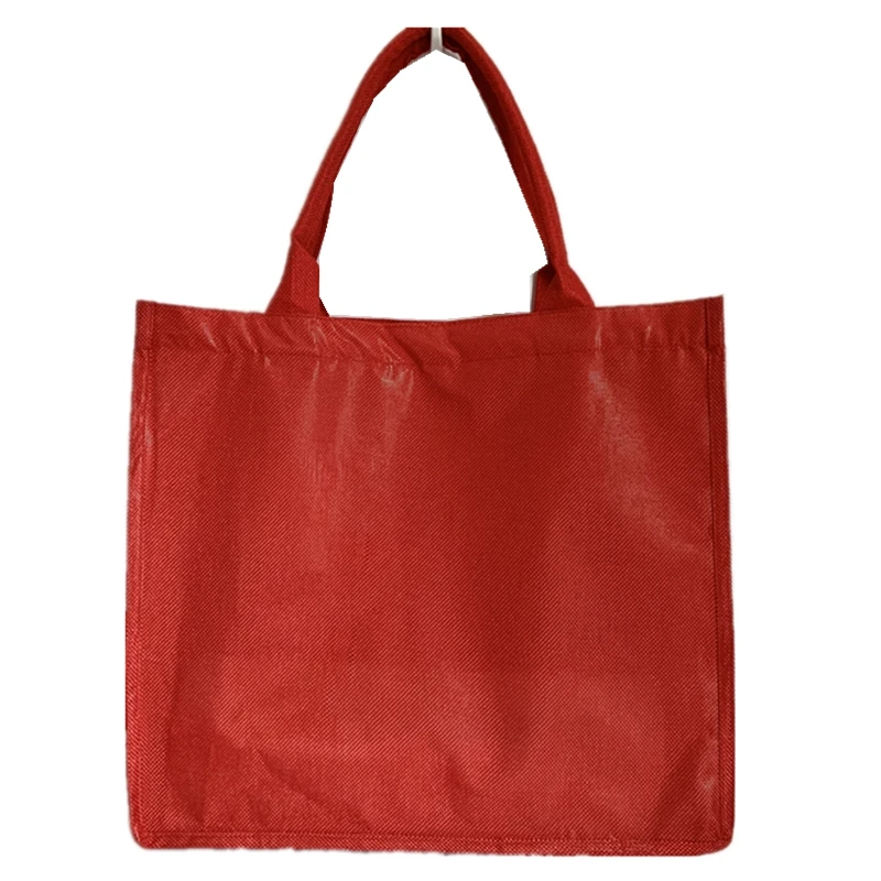 

Red Linen with PU coating Reusable Jute Shopping Bag Beach blonde Handbags canvas tote bags for women grocery bag large