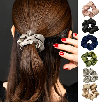 

Women Lady Girl Hair Band Ponytail Loop Holder Stretchy Smooth Elastic Decoration PR Sale