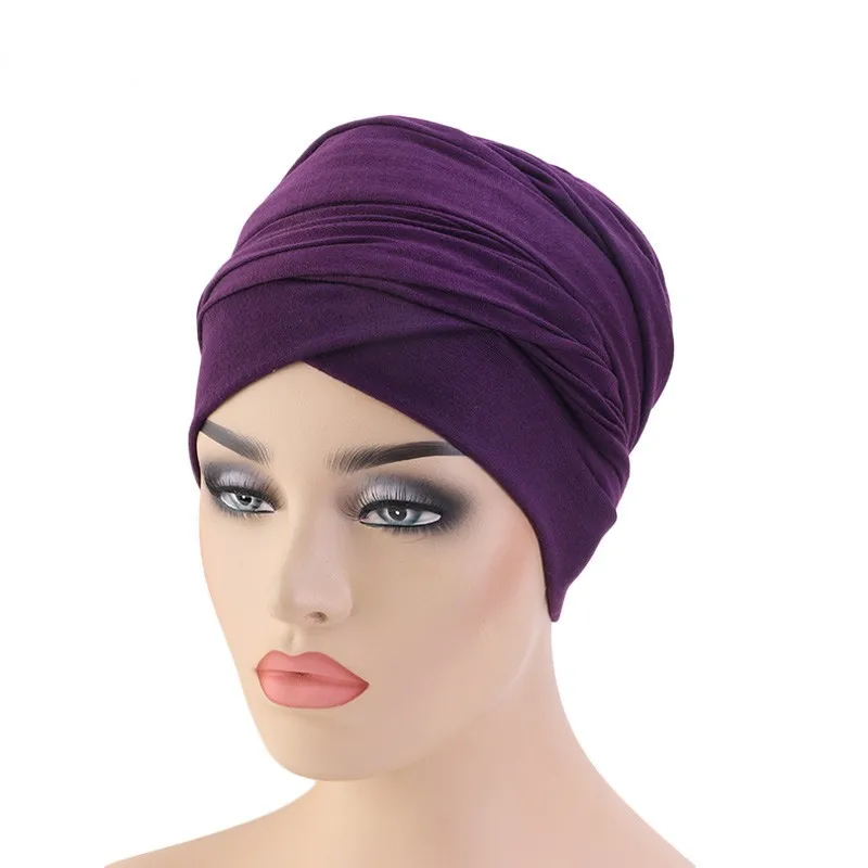 African Turban Long Tail Cap Headtie Women Wrap Head Scarf Hair band Muslim Headscarf Tube Hijab Bandana Hap Headpiece Beanie Africa Clothing