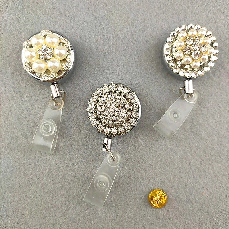 3 шт./лот смешанный блестящий металлический держатель для значков с выдвижным