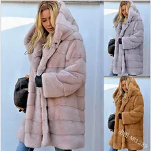 Winter Jacket High-end Imitation fur Coat Women Plush Fur Warm Jacket Female Imitation Mink Thick Long Hooded plus size 5XL Coat