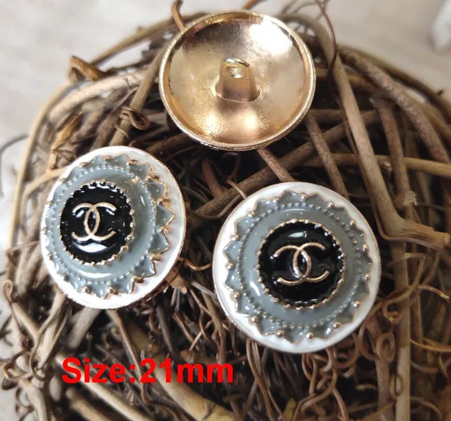 NO26 Size 21mm gray Новинка 10 шт. модная Высококачественная Ретро металлическая куртка с изображением совы и пуговицами аксессуары пальто свитер рубашка Кнопка 21 мм - Цвет: NO26 Size 21mm gray