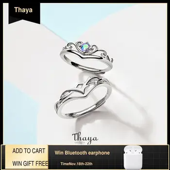 

Thaya S925 Sterling Silver Rings Creative Design Fairy Fruit Rings Couple Ring For Wedding Engagement Gift Fine Jewelry