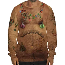 DIY Рождественский подарок, свитер, зимний мужской, забавный, сексуальный, Рождественский, 3D принт, длинный рукав, о-образный вырез, пуловеры, блузка, толстовка# T2