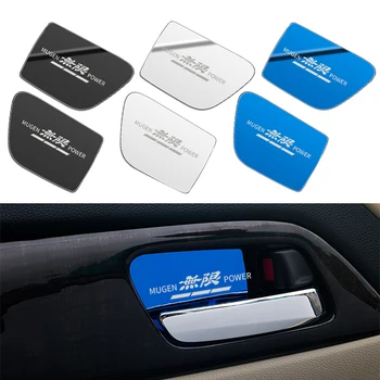 

Car Interior Door Handle Bowl Trim Cover Sticker For Honda Accord 2014-2016 Mugen badge Car styling Accessories