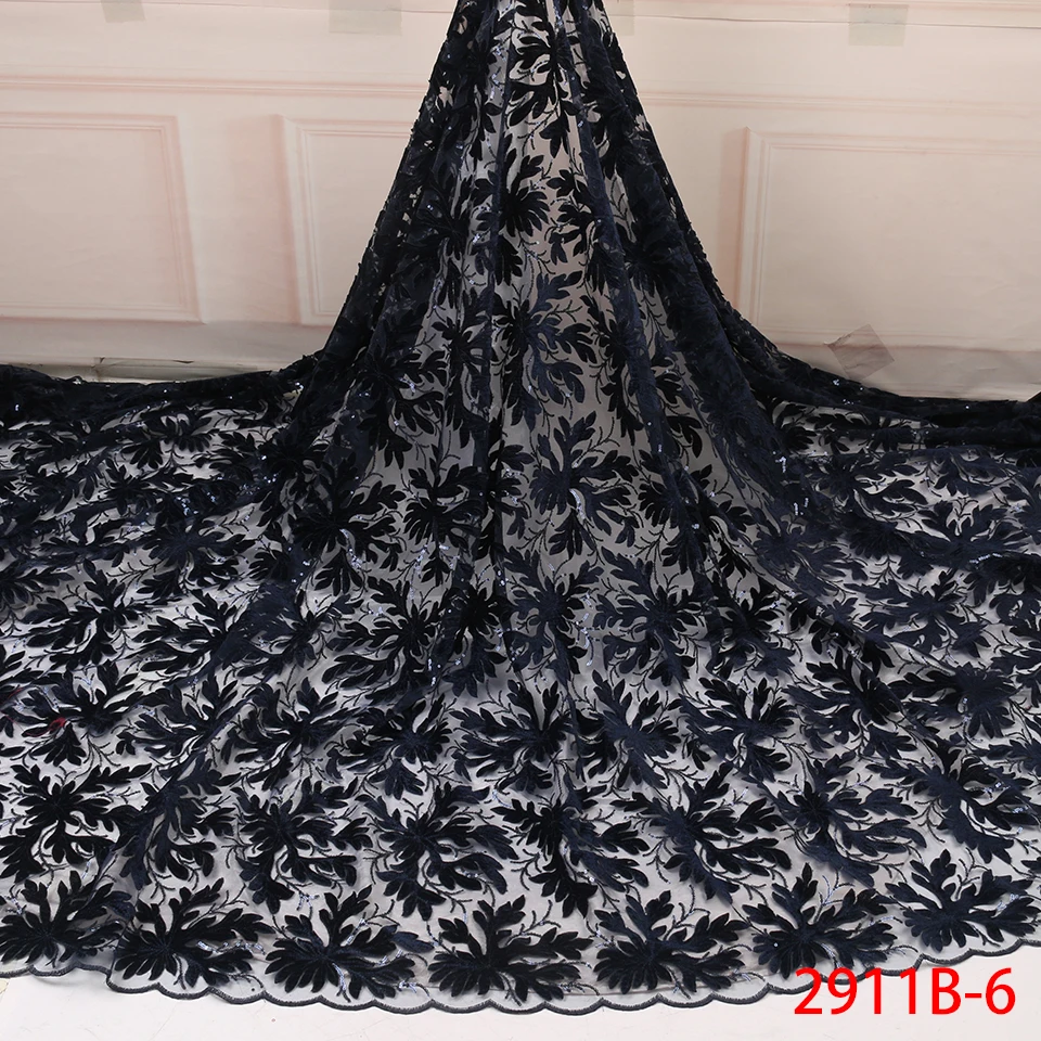Latest African Velvet Lace Fabric 2019 High Quality African French Net Laces With Sequins Embroidery Tulle Lace For Dresses