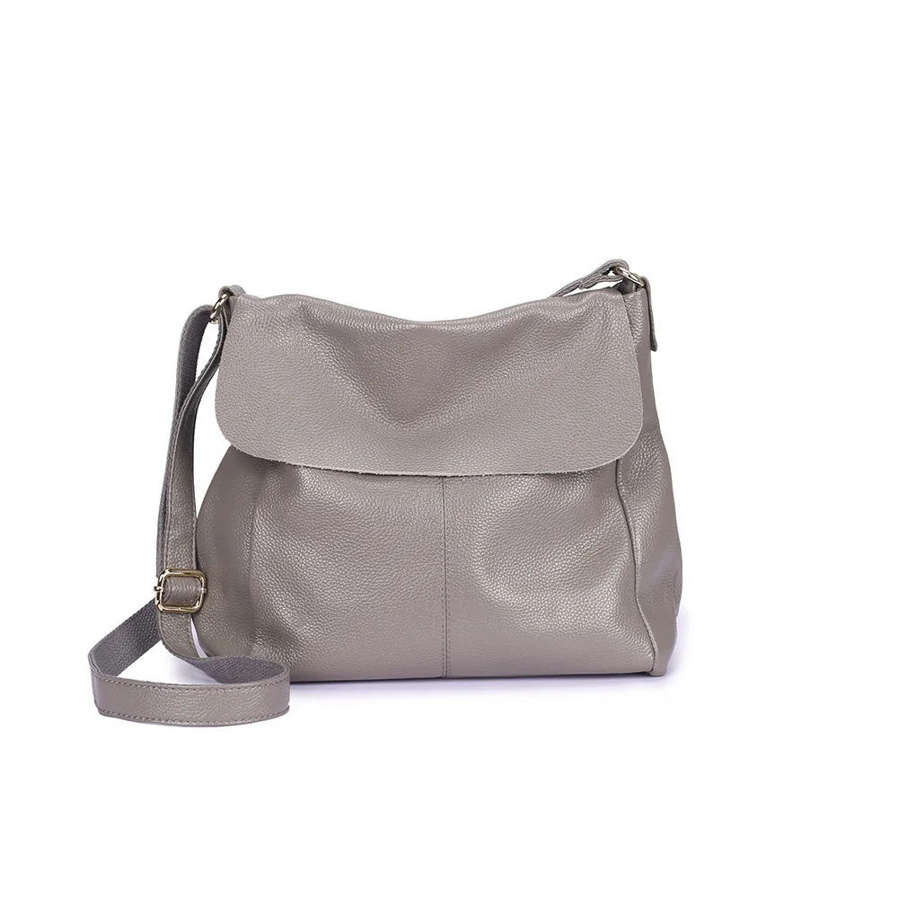 Модная обувь из натуральной кожи Для женщин сумочки роскошные дизайнерские женские сумки через плечо высокое качество сумка женская сумка мешок - Цвет: gray
