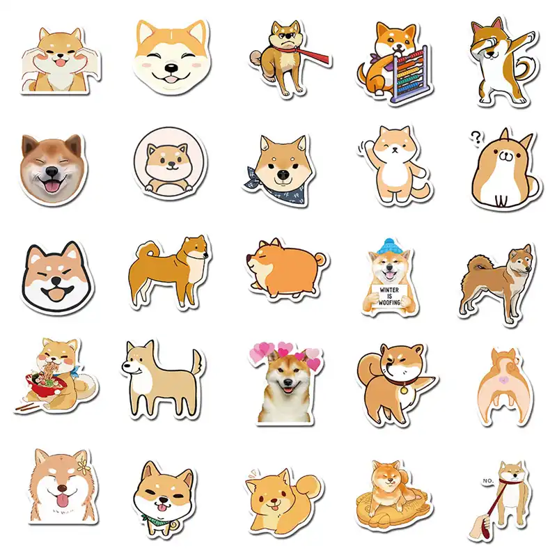 50pcs Cartoon Animal Dogs Corgis Stickers Waterproof Pvc Diy Laptop Guitar Skateboard Decal Luggage Cute Sticker Kids Girl Toys Stickers Aliexpress - roblox corgi decals