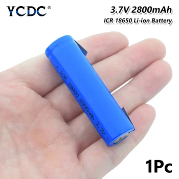 

BLUE 3.7V 2800mAh 18650 Lithium Rechargeable Battery ICR 18650 LI-Ion Batteries Replacement For Power Bank Toy+DIY Nickel sheets