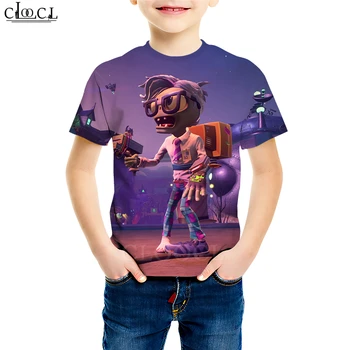 

Plants Vs. Zombies Children's T Shirt Family Fitted 3D Print Cute Boy Girl T Shirts Short Sleeve Kid Casual Tops