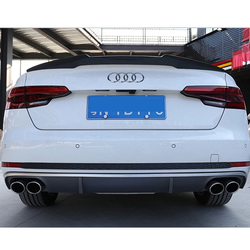 

For Audi A4 B9 4 Door Sedan 2016 2017 2018 M4 Style High Quality Carbon Fiber Rear Wing Roof Rear Box Decorated Spoiler