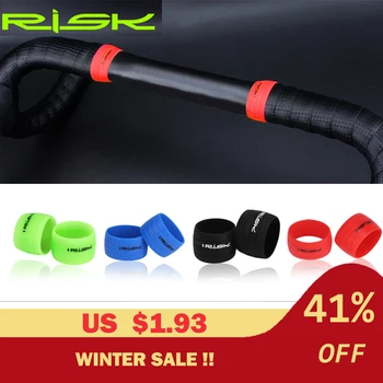 

1 Pair Silicone Bike Plugs Handlebar Tape Ring Anti-Skip Waterproof Rubber Resistant Road Bicycle Plugs for Bike Bar Strap Ring