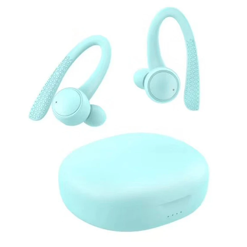 Синий T7 Pro TWS 5,0 беспроводные Bluetooth наушники Hi-Fi стерео беспроводные наушники Спортивная гарнитура с зарядной коробкой цветная для девочек - Цвет: Синий