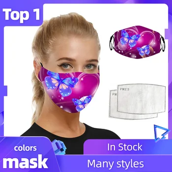 

1 Pc Face Mask With 2pcs Filters Universal Dust-proof And Smog-washable Mask For Adults Breathable Windbreak Mouth Muffle